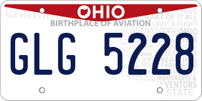 OH license plate GLG5228