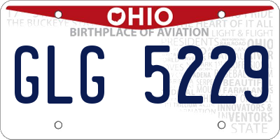 OH license plate GLG5229
