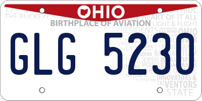 OH license plate GLG5230