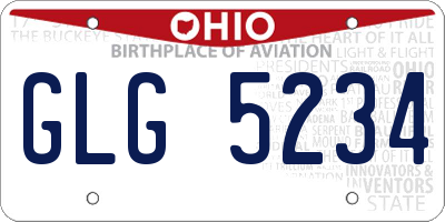 OH license plate GLG5234