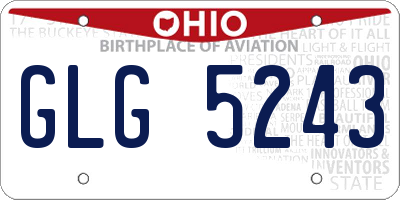 OH license plate GLG5243