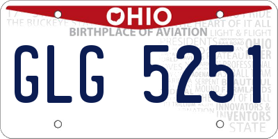 OH license plate GLG5251
