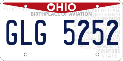 OH license plate GLG5252