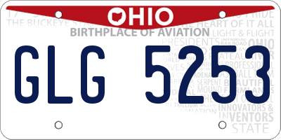 OH license plate GLG5253