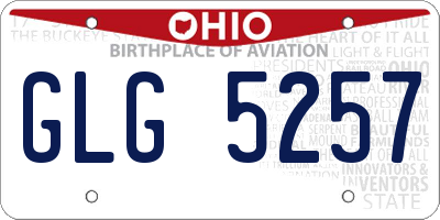 OH license plate GLG5257