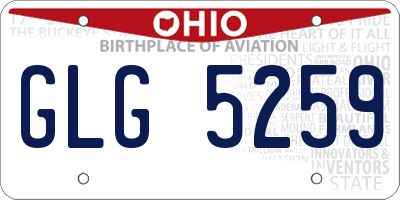 OH license plate GLG5259