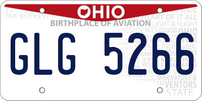 OH license plate GLG5266