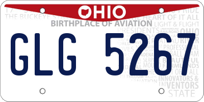 OH license plate GLG5267