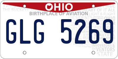 OH license plate GLG5269