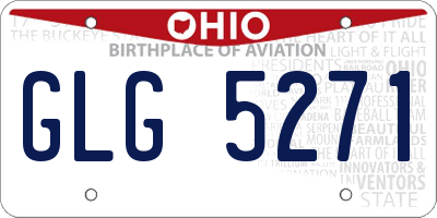 OH license plate GLG5271