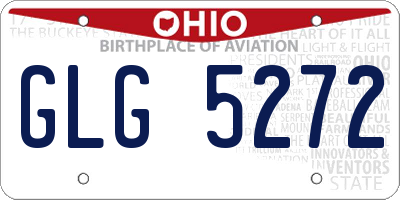 OH license plate GLG5272