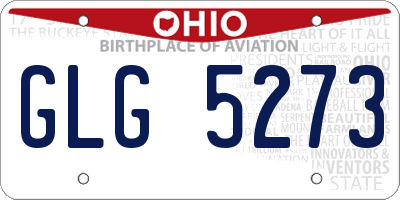 OH license plate GLG5273