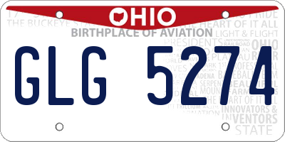 OH license plate GLG5274