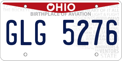 OH license plate GLG5276