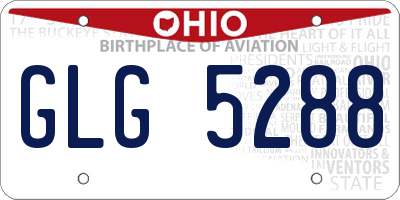 OH license plate GLG5288
