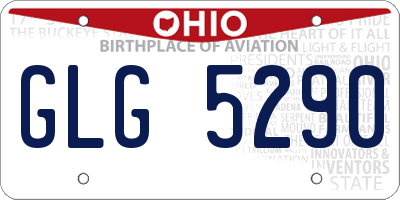 OH license plate GLG5290