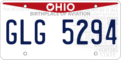 OH license plate GLG5294
