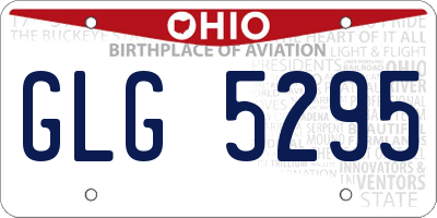 OH license plate GLG5295