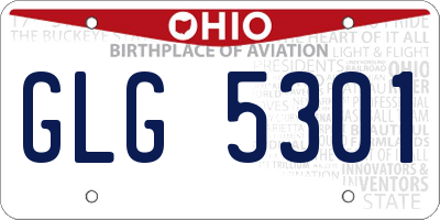 OH license plate GLG5301
