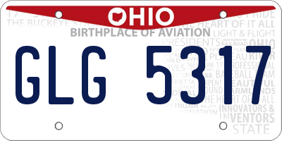 OH license plate GLG5317