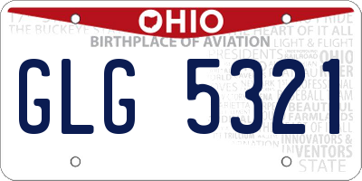 OH license plate GLG5321