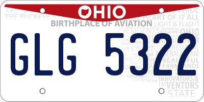 OH license plate GLG5322