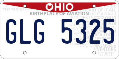OH license plate GLG5325