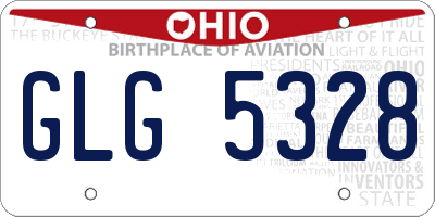 OH license plate GLG5328
