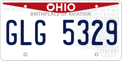 OH license plate GLG5329