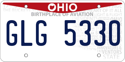 OH license plate GLG5330