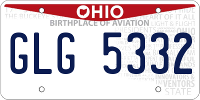 OH license plate GLG5332