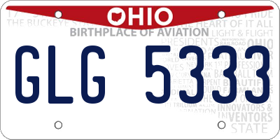OH license plate GLG5333