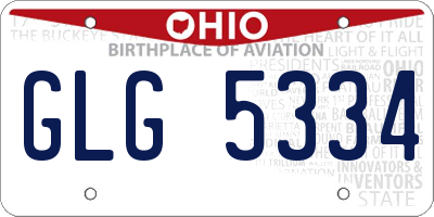 OH license plate GLG5334