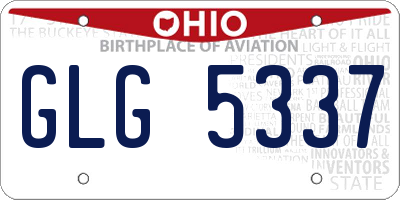 OH license plate GLG5337