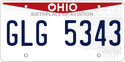 OH license plate GLG5343