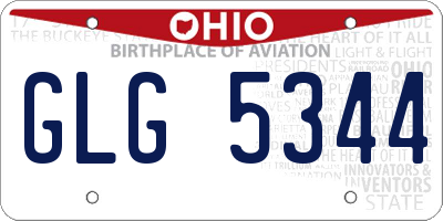 OH license plate GLG5344