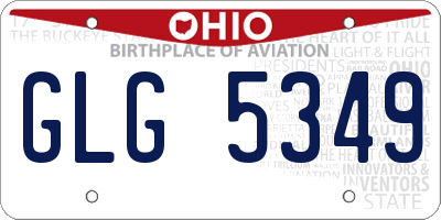 OH license plate GLG5349