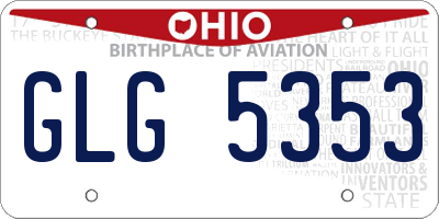 OH license plate GLG5353