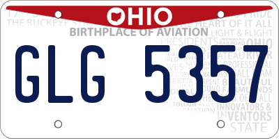 OH license plate GLG5357