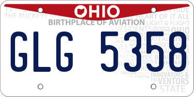 OH license plate GLG5358