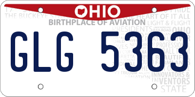 OH license plate GLG5363