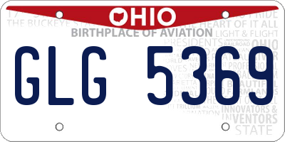 OH license plate GLG5369