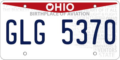 OH license plate GLG5370