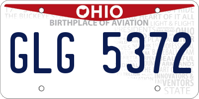 OH license plate GLG5372