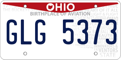 OH license plate GLG5373