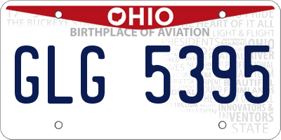 OH license plate GLG5395