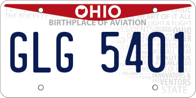 OH license plate GLG5401
