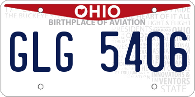 OH license plate GLG5406