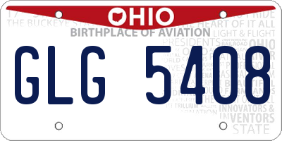 OH license plate GLG5408