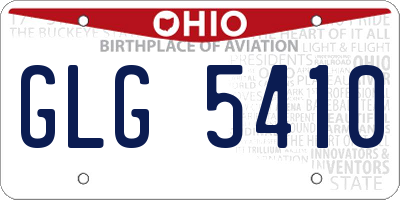 OH license plate GLG5410
